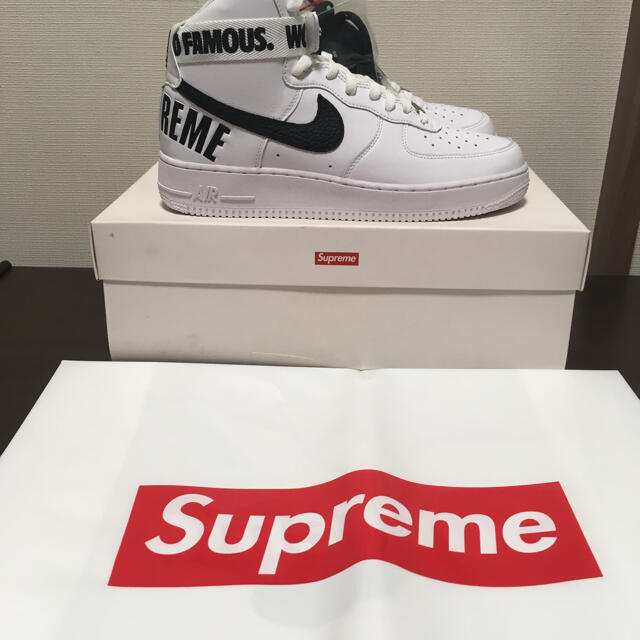 supreme × NIKE AIR FORCE 1 HIGH SP 白黒