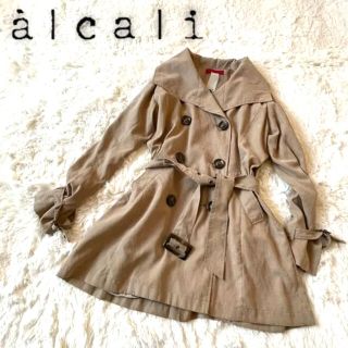 アルカリ(alcali)のalcali アルカリ✨薄手 トレンチ ハーフコート ブラウンベージュ(トレンチコート)