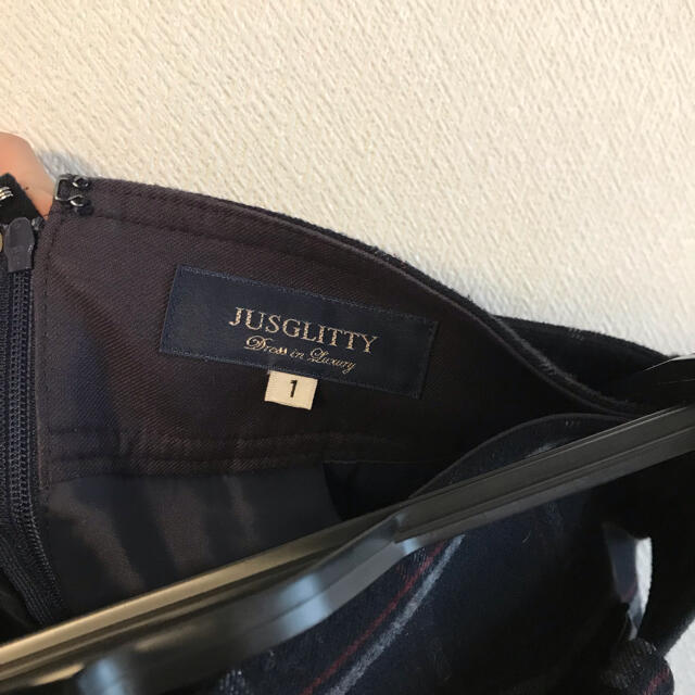 JUSGLITTY(ジャスグリッティー)のJUSGLITTY  美品　チェックタイトスカート レディースのスカート(ひざ丈スカート)の商品写真