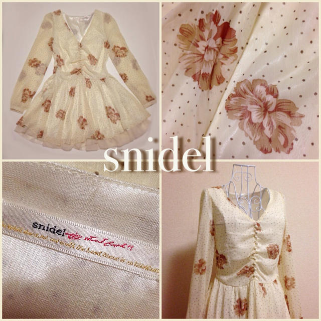 SNIDEL(スナイデル)のsnidelドットシフォンフラワーOP レディースのワンピース(ミニワンピース)の商品写真