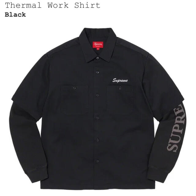 Supreme Thermal Work Shirt 黒M 新品未使用
