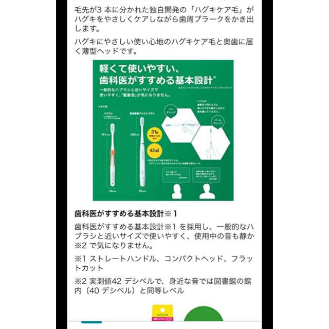 GUM(ガム) 歯周プロケア 音波振動アシスト歯ブラシ スマホ/家電/カメラの美容/健康(電動歯ブラシ)の商品写真