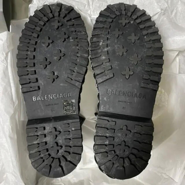 BALENCIAGA  コンバットブーツ　マットスムースカーフレザー　41サイズ