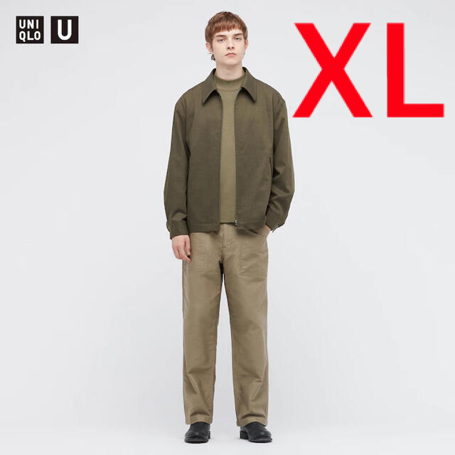 UNIQLO U ジップアップブルゾン XL ブラウンジャケット/アウター