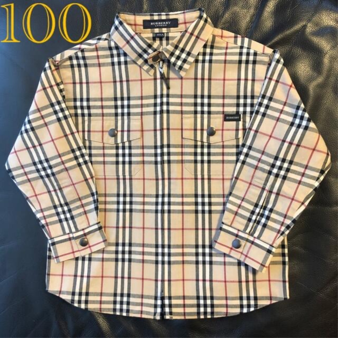 BURBERRY(バーバリー)の100センチ　バーバリー　ノバチェックが上品♡シャツジャケット　ジャンパーコート キッズ/ベビー/マタニティのキッズ服男の子用(90cm~)(ジャケット/上着)の商品写真