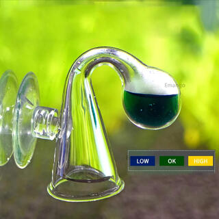 アクアリウム　CO2濃度チェッカー　テスター& テスト溶液セット　ガラス製　水草(アクアリウム)
