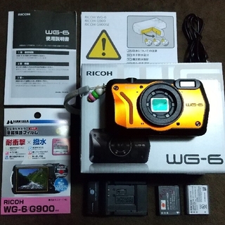 リコー(RICOH)のRICOH 防水 デジタルカメラ WG WG-6 ORANGE (おまけ付き)(コンパクトデジタルカメラ)