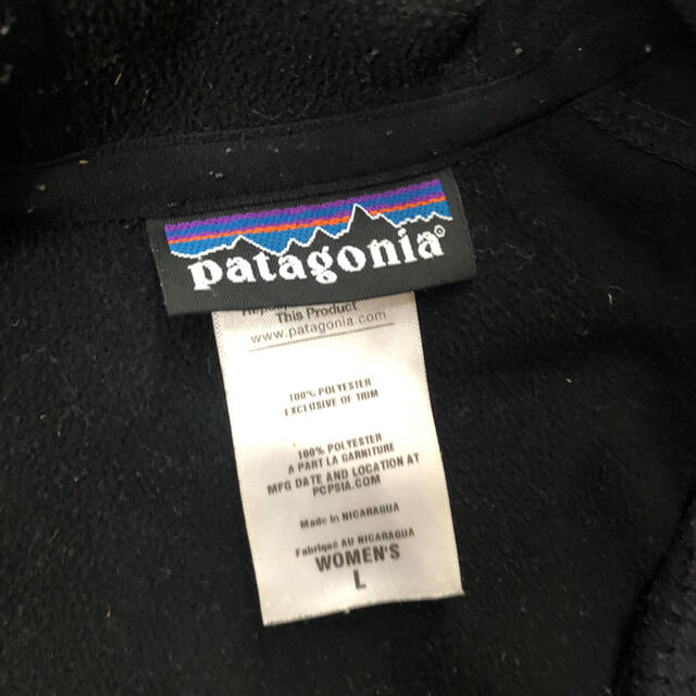 patagonia(パタゴニア)のPatagonia フルジップパーカー／Ｌ ブラック パタゴニア 裏起毛フリース レディースのジャケット/アウター(その他)の商品写真