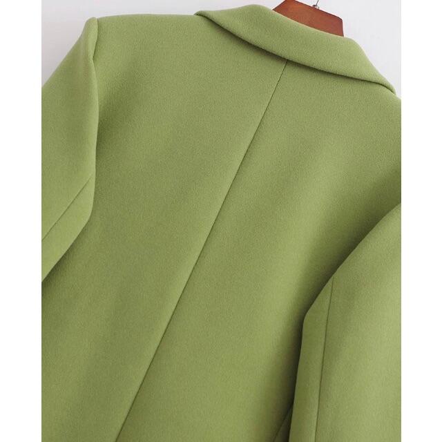 ZARA(ザラ)の🎃10月新作👻6409◆green グリーン チェスターコート ロングコート レディースのジャケット/アウター(チェスターコート)の商品写真