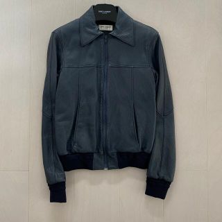 SAINT LAURENT サンローラン ジャケット 14AW 343250 YM39M 国内正規品 エディ期 裏地シルク100％ ピークドラペル 1B テーラード ジャケット ブラック系 46