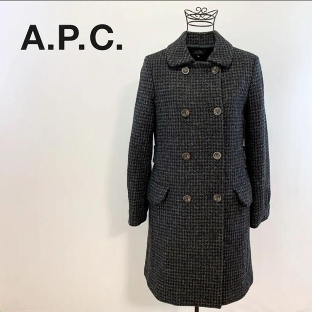 APC 千鳥格子　チェックコート　サイズM アーペーセー