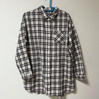 新品 ロングチェックシャツ L(シャツ/ブラウス(長袖/七分))