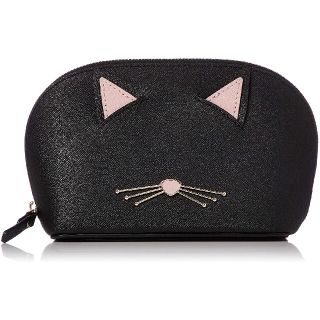 ケイトスペードニューヨーク(kate spade new york)の新品未使用　完売品　kate spade newyork　猫モチーフレザーポーチ(ポーチ)