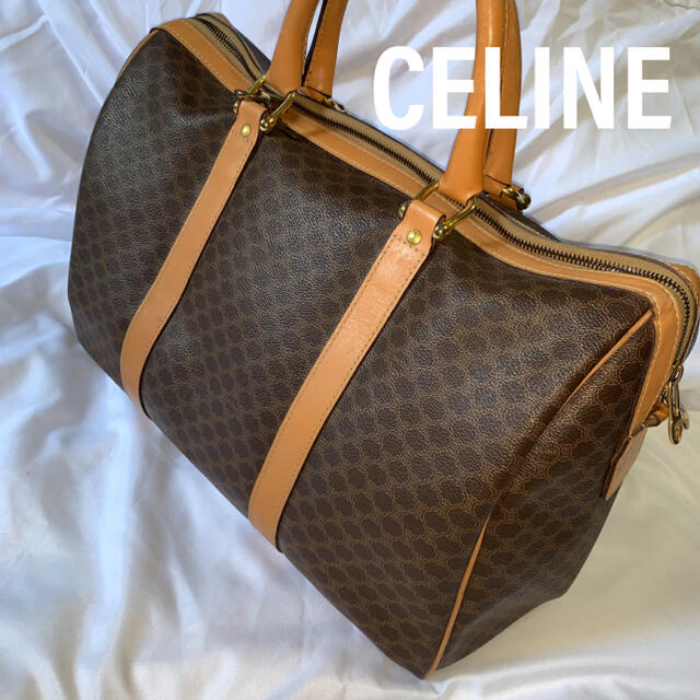 CELINE セリーヌ マカダム PVCレザー ボストンバッグ