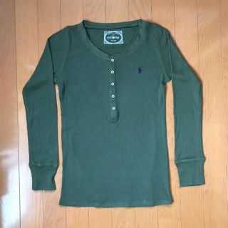 ラルフローレン(Ralph Lauren)のラルフローレン　ヘンリーネックロングTシャツ　リブ素材(Tシャツ(長袖/七分))