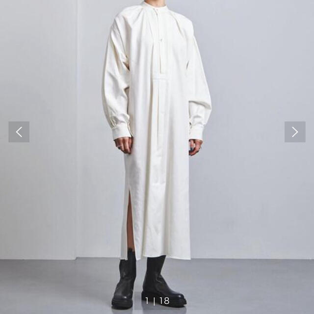 HYKE(ハイク)のhyke linen smock onepiece 1 レディースのワンピース(ロングワンピース/マキシワンピース)の商品写真