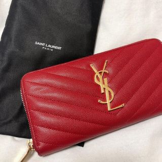 サンローラン 長財布 財布(レディース)(レッド/赤色系)の通販 60点