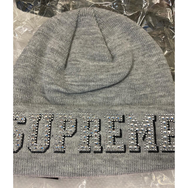 supreme New Era Gems Beanie Grey