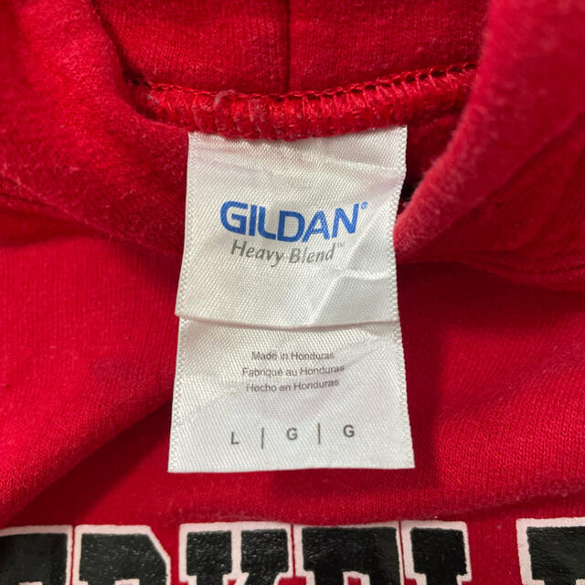 GILDAN(ギルタン)の【GILDAN】カレッジ ロゴ スウェット パーカー バークレー L US古着 メンズのトップス(パーカー)の商品写真