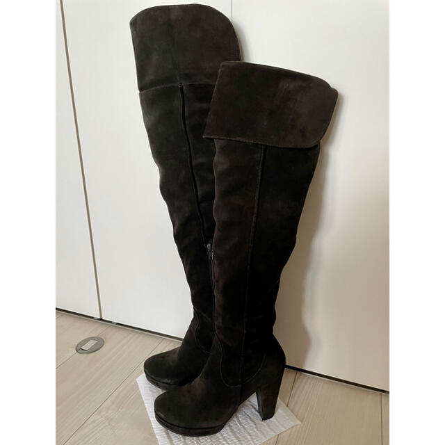 ニーハイ ロングブーツ 22cm スペイン製 リアルスエード gudskul.art