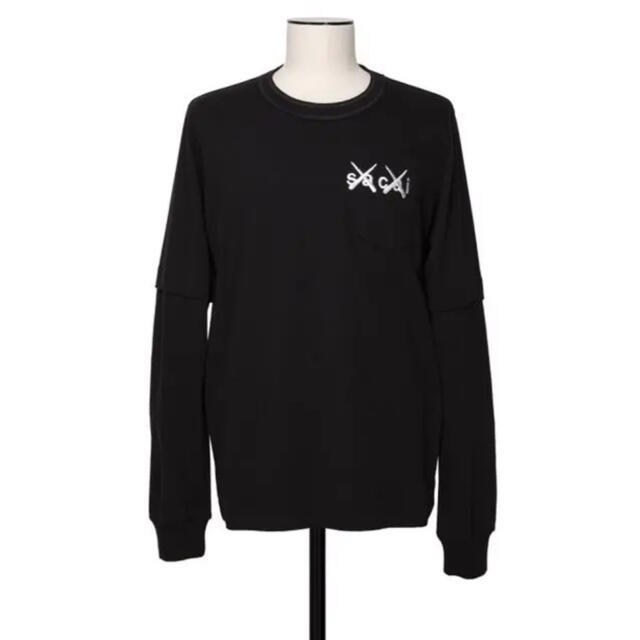 カウズsacai × kaws Embroidery Long Sleeve T 3