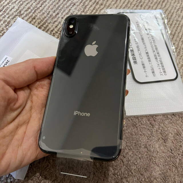 スマホ/家電/カメラiPhone X Space Gray 256 GB ブランドケース付❤️