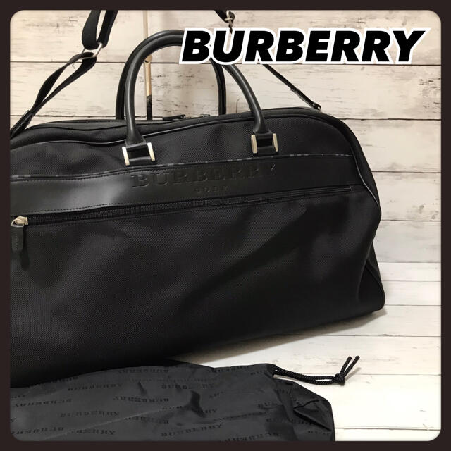 BURBERRY - ☆美品☆ BURBERRY GOLF ボストンバッグ 黒 チェック 2way