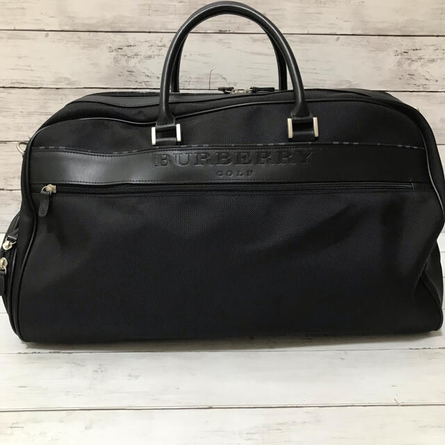 BURBERRY - ☆美品☆ BURBERRY GOLF ボストンバッグ 黒 チェック 2way ...