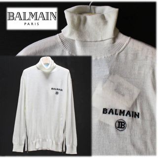 バルマン(BALMAIN)の《バルマン》新品 伊製 秋冬 裾ファスナー タートルネックニット セーター M(ニット/セーター)