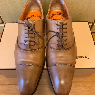 送料無料/プレゼント付♪ Santoni サントーニ ストレートチップ 茶色