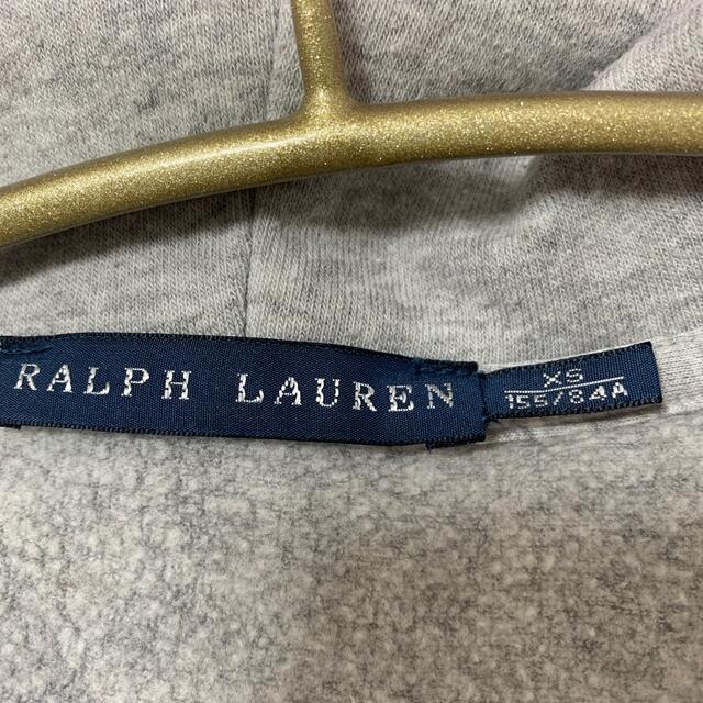 Ralph Lauren(ラルフローレン)のRalph Lauren パーカー　裏起毛　グレー　XS 中古 レディースのトップス(パーカー)の商品写真