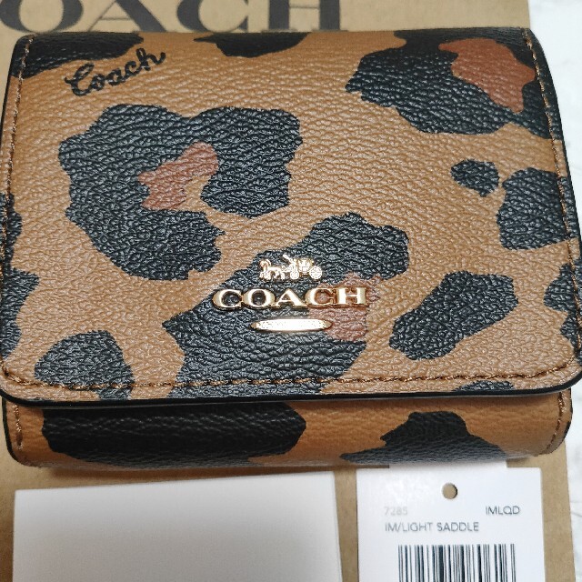 新品COACH コーチレディース ミニ財布 三つ折り財布 7285