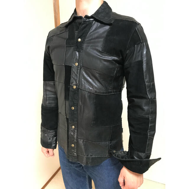jhon cherpas レザーシャツ メンズのジャケット/アウター(レザージャケット)の商品写真