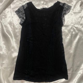 ザラ(ZARA)のZara レース黒Tシャツ(Tシャツ(半袖/袖なし))