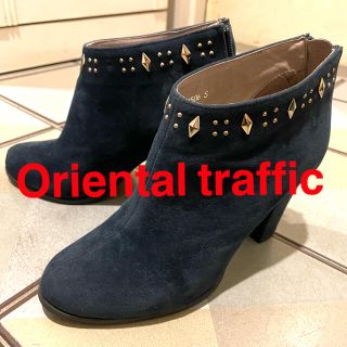 オリエンタルトラフィック(ORiental TRaffic)の■美品■オリエンタルトラフィック ネイビー ブーティ(ブーティ)