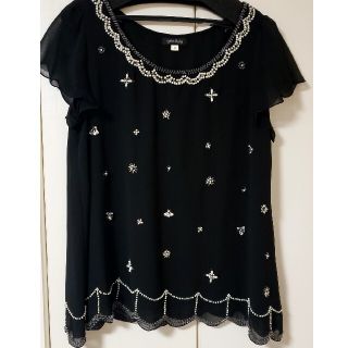 シンシアローリー(Cynthia Rowley)の美品♡ビジュー付トップス(カットソー(半袖/袖なし))