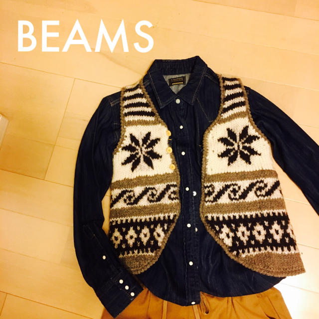 BEAMS(ビームス)の【BEAMS】カウチンベスト ウール100% レディースのトップス(ベスト/ジレ)の商品写真