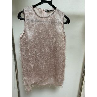 ザラ(ZARA)のZARAフリンジ風トップス(カットソー(半袖/袖なし))