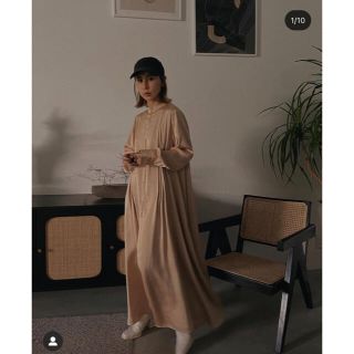 アメリヴィンテージ(Ameri VINTAGE)のAmeri QUEUE BUTTON DRESS アメリワンピース(ロングワンピース/マキシワンピース)