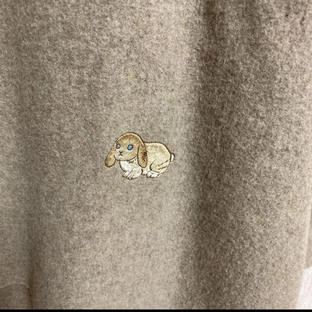 franche lippee(フランシュリッペ)のフランシュリッペ　コート　うさぎ　刺繍　ファー　M レディースのジャケット/アウター(ロングコート)の商品写真