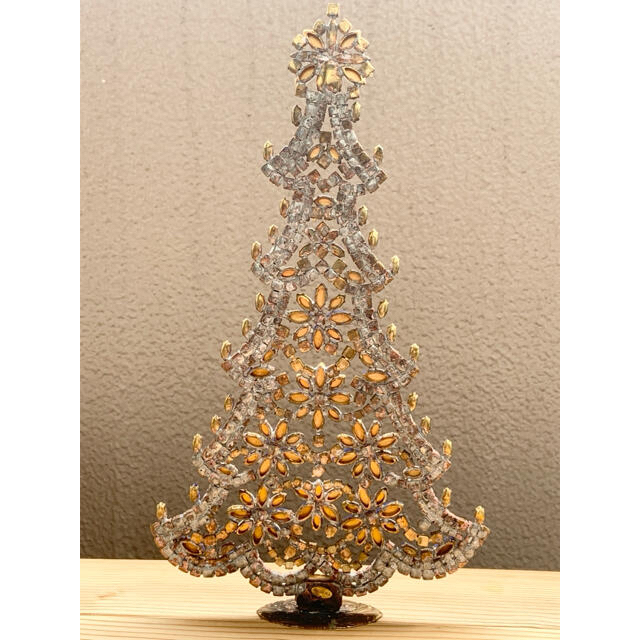 30cm特大/Bijoux刻印付/チェコガラス/クリスマスツリー/022d