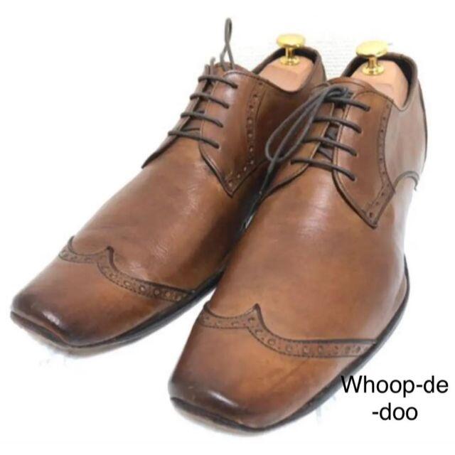 フープディドゥ（Whoop-de-doo）23.5　ウィング　茶 革靴　通勤