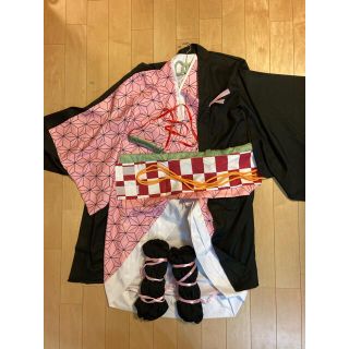 鬼滅の刃　禰󠄀豆子　ハロウィン　コスプレ衣装　6点セット　最終値下げ(衣装一式)