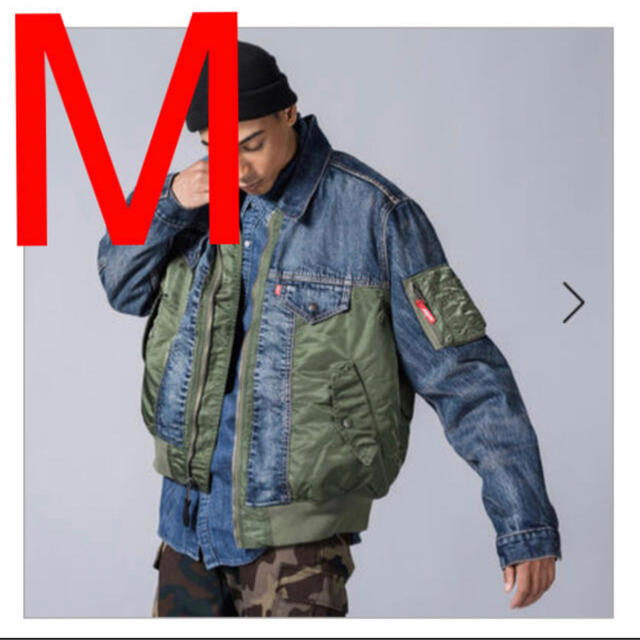 Levi's(リーバイス)のMA-1 Gジャン ハイブリッド トラッカージャケット Mサイズ メンズのジャケット/アウター(Gジャン/デニムジャケット)の商品写真