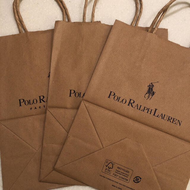 POLO RALPH LAUREN(ポロラルフローレン)のラルフローレン ショップ袋 紙袋　3枚セット レディースのバッグ(ショップ袋)の商品写真