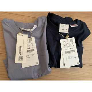 ザラキッズ(ZARA KIDS)のZARAベビー ポケットプレーンベーシックT2枚セット(Tシャツ/カットソー)