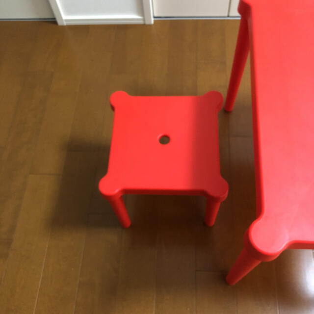 IKEA イケア キッズ テーブル 椅子 スツール セット インテリア/住まい/日用品の机/テーブル(ダイニングテーブル)の商品写真