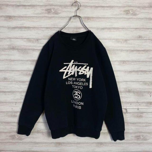 STUSSY(ステューシー)の【即完売モデル】ステューシー　ワールドツアー　両面プリント　スウェット メンズのトップス(スウェット)の商品写真