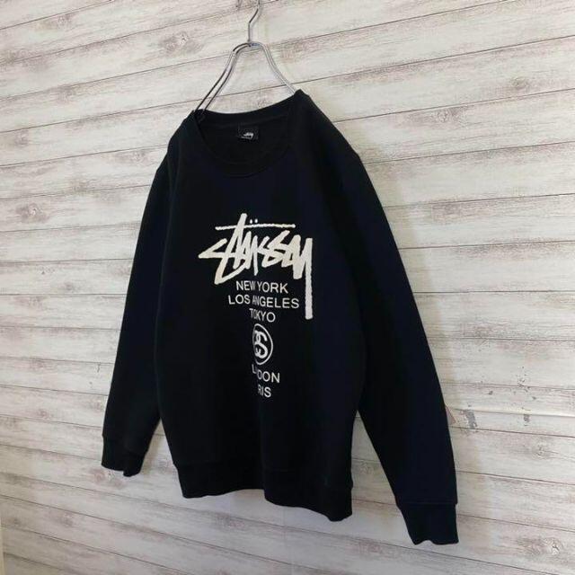 STUSSY(ステューシー)の【即完売モデル】ステューシー　ワールドツアー　両面プリント　スウェット メンズのトップス(スウェット)の商品写真