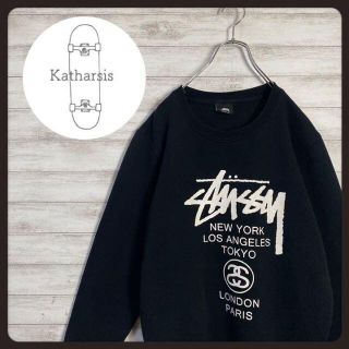 ステューシー(STUSSY)の【即完売モデル】ステューシー　ワールドツアー　両面プリント　スウェット(スウェット)